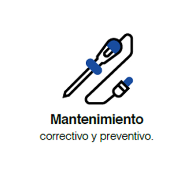 Mantenimiento correctivo y preventivo.